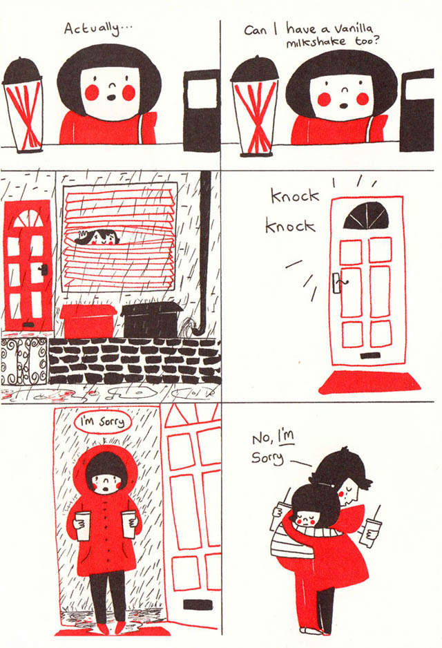 Heartwarming Illustrations Show That True Love Is In The Little Everyday Things - Love means knowing when you need to say sorry Heartwarming Illustrations Show That True Love Is In The Little Everyday Things - Love means knowing when you need to say sorry
