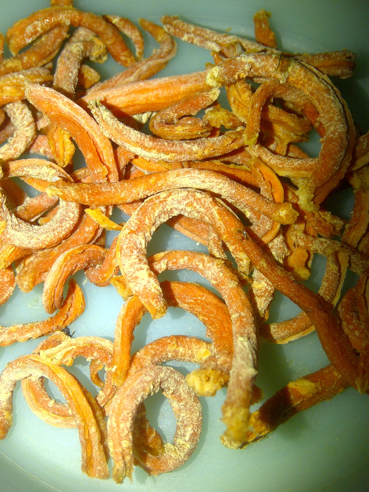 Apron Strings and Knitted Things tangerine soaked, raw sugared