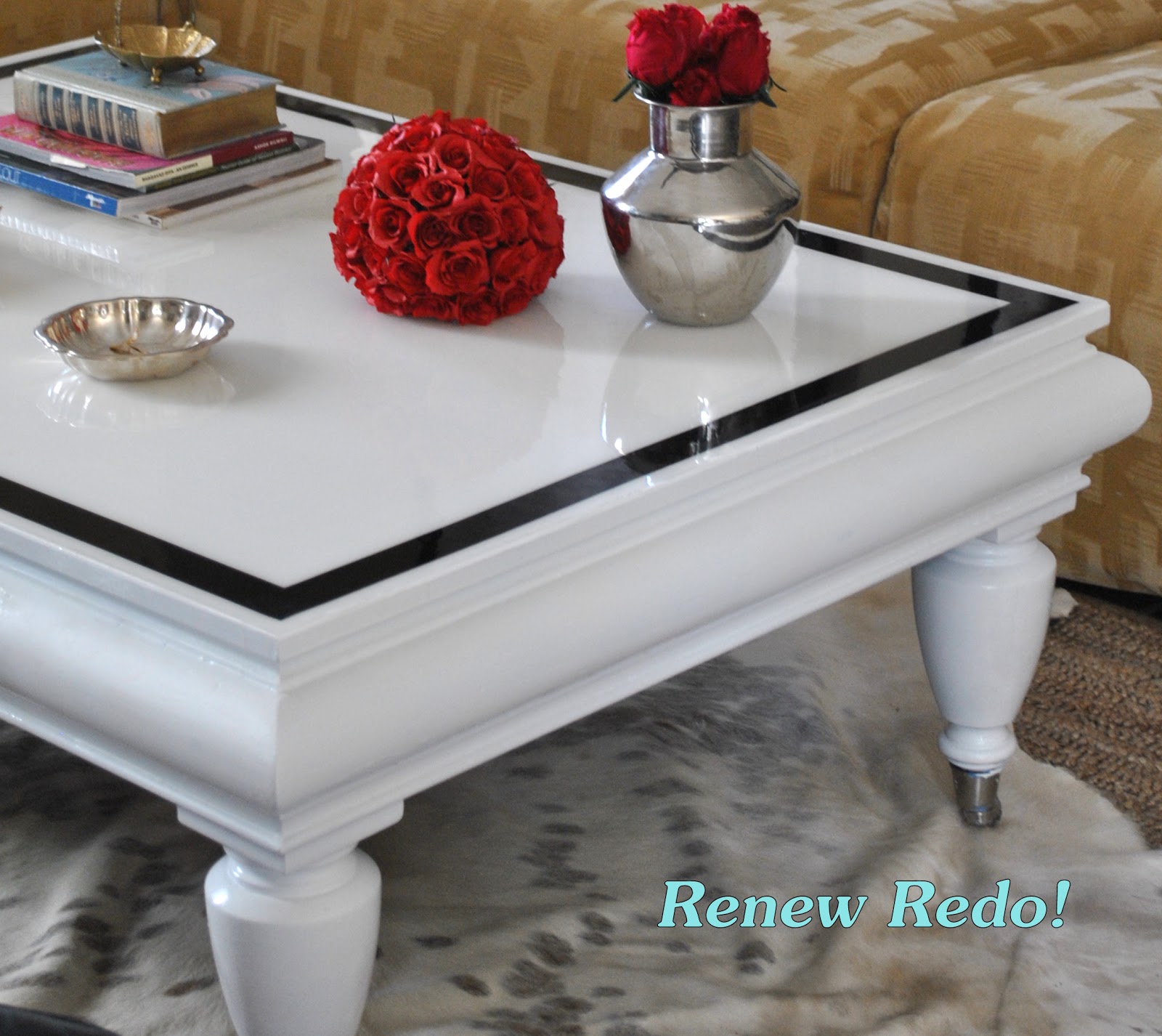 ReNew ReDo! OMG High Gloss Coffee Table Makeover!