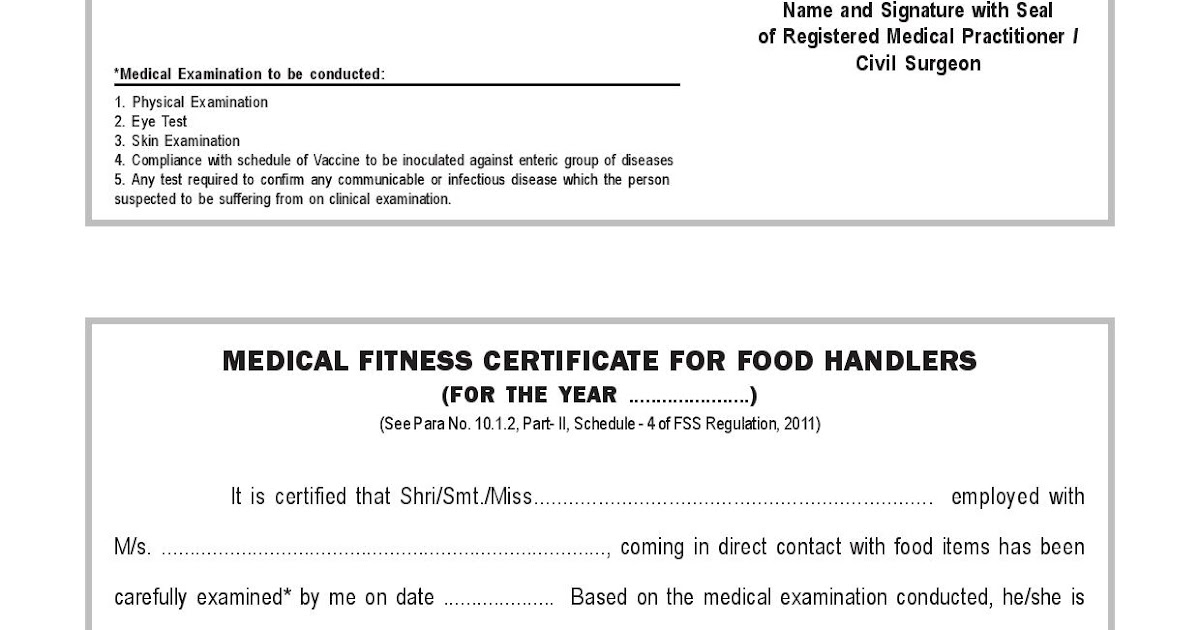 FOOD SAFETY LATEST Food handlers in India to have annual medical