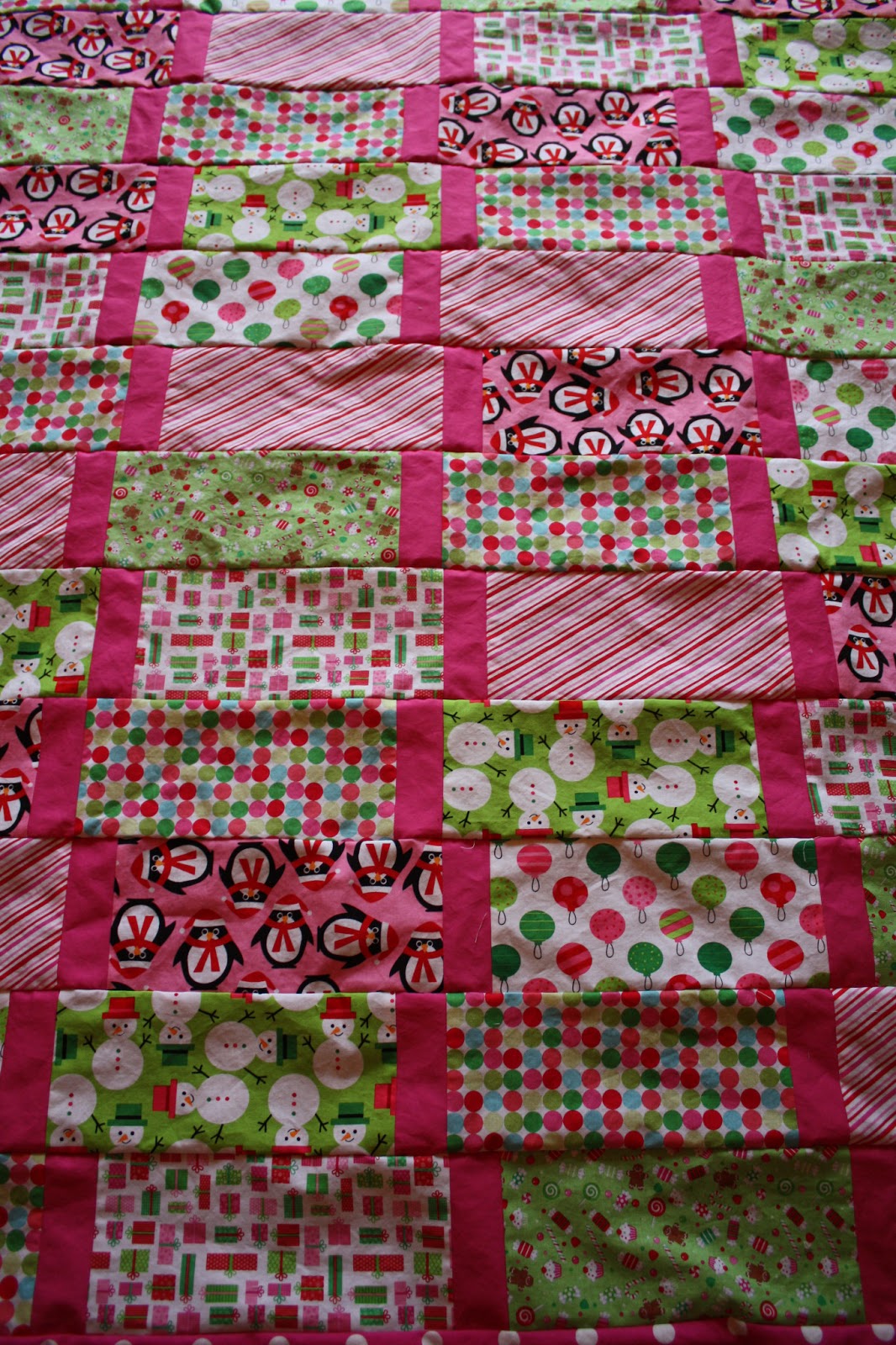 snapdragon crafts finished quilt top nowaste subway tile quilt
