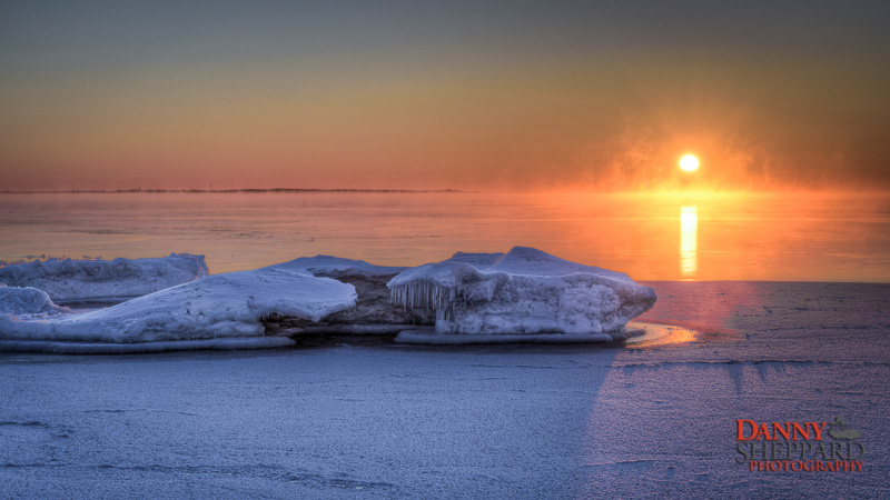 Icy Lake Ontario at Presqu'ile Provincial Park Icy Lake Ontario at Presqu'ile Provincial Park