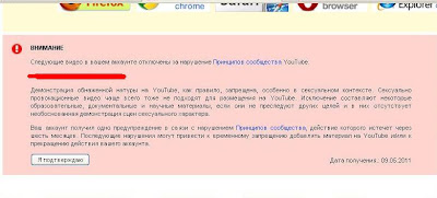 Удаление видео с ютуба