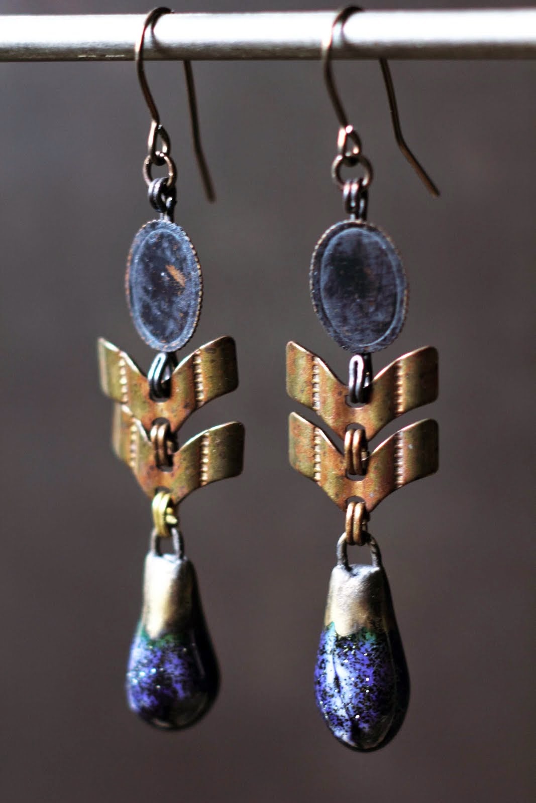 Starry blue earrings
