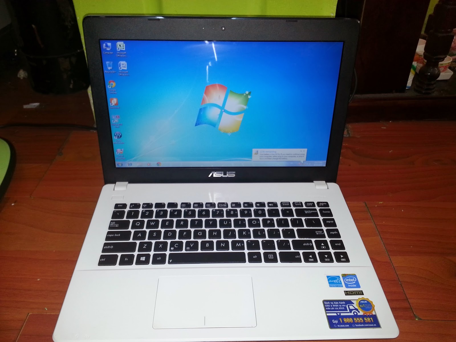 Asus X451CA Intel Haswell 1007U/ 2G/ 500G bảo hành Asus 12 tháng