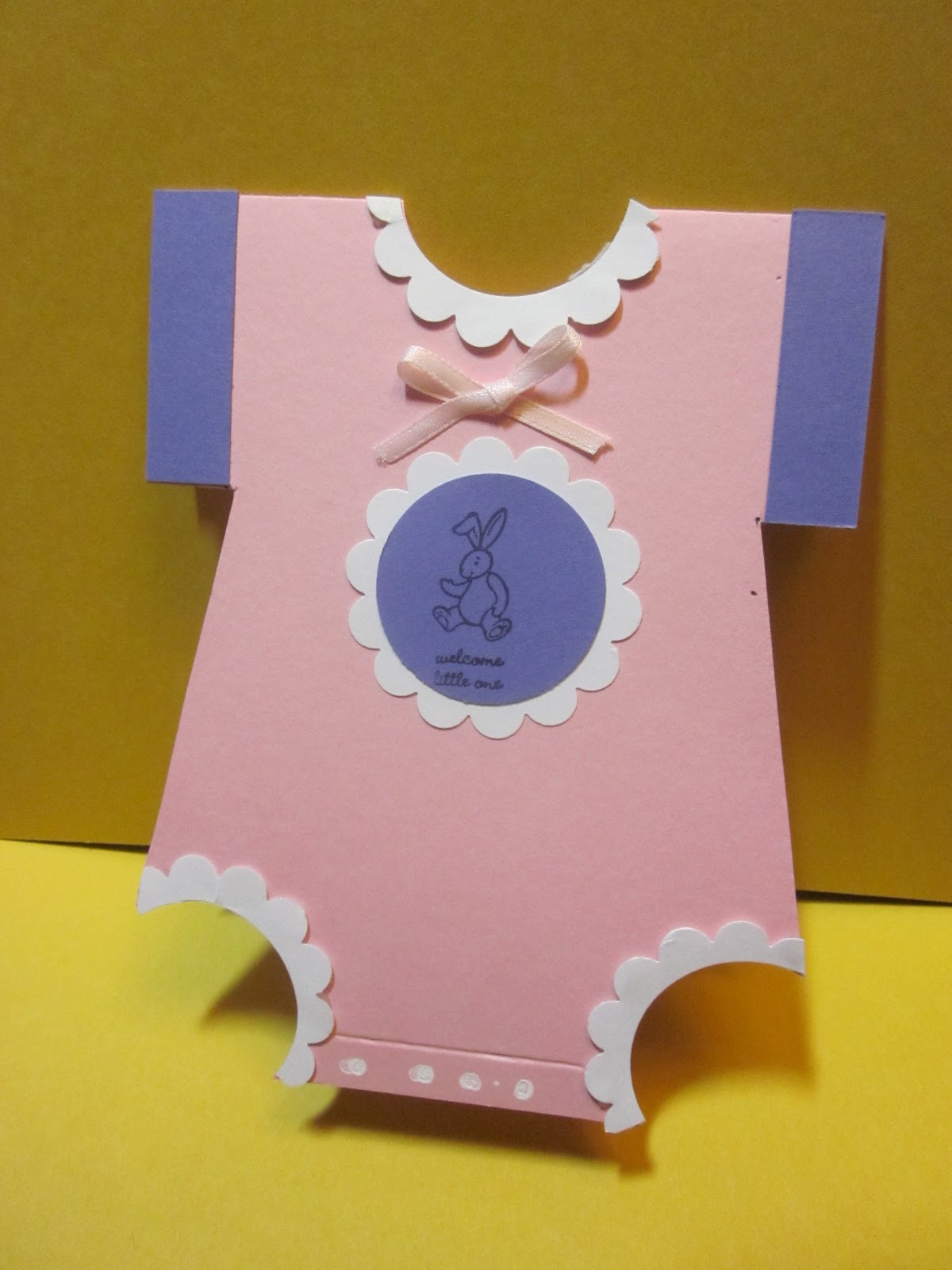 Jacqueline's Creative Dreams Baby Onesie CARD invitation