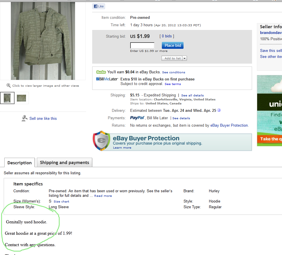 Larissa Explains It All... Funniest Typo on Ebay