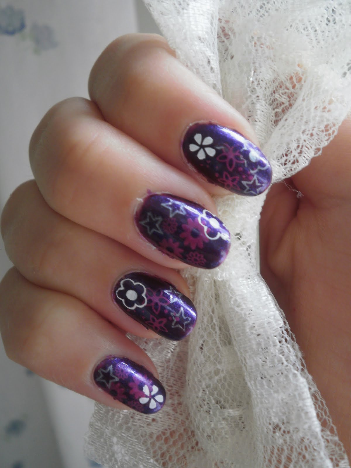 Crazy About Nails: Purple nails.