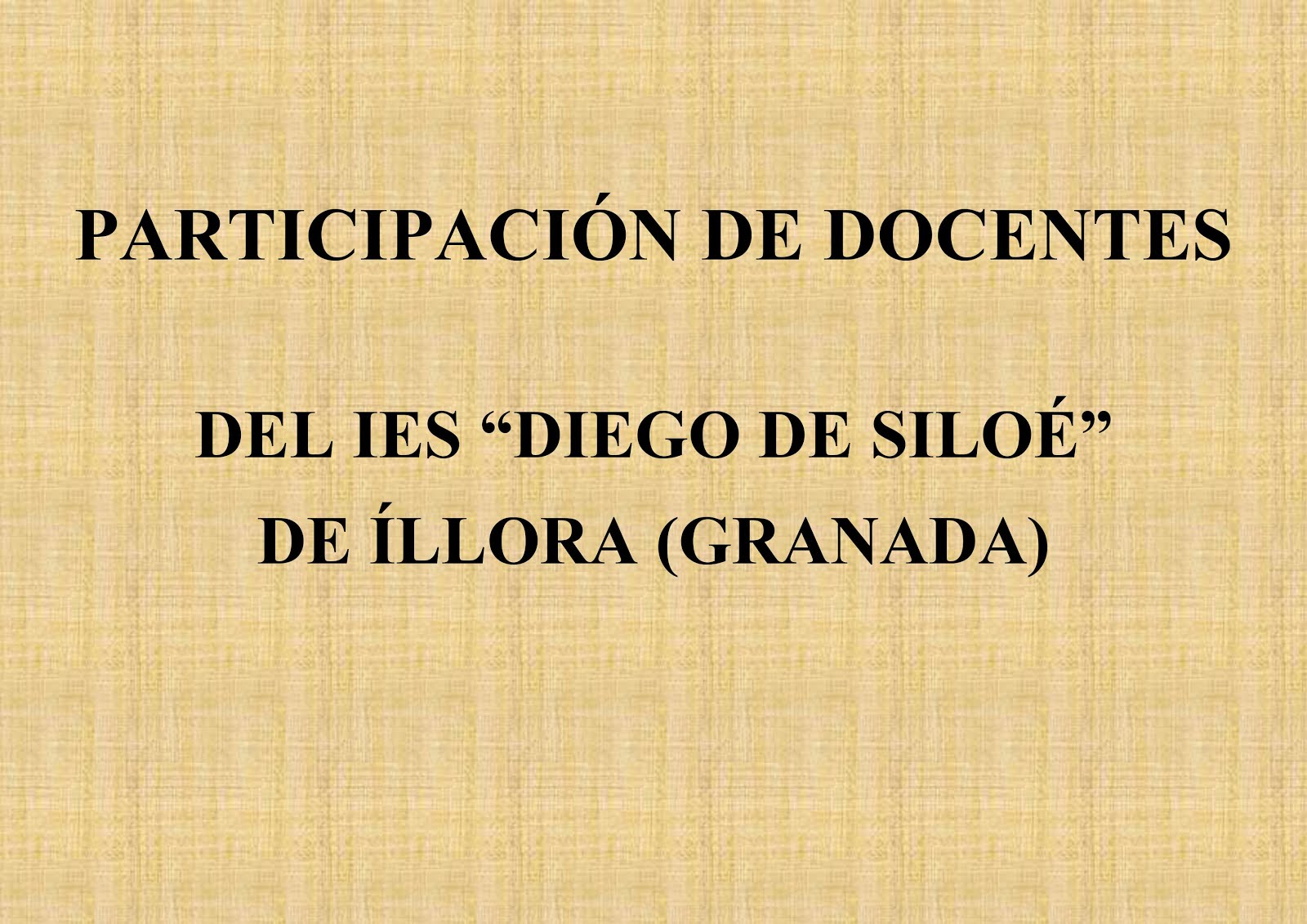 Montaje docentes IES "Diego de Siloé"