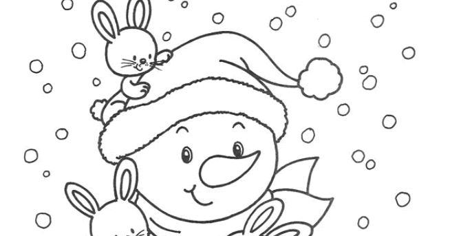 boneco da neve de natal para colorir desenhos para colorir