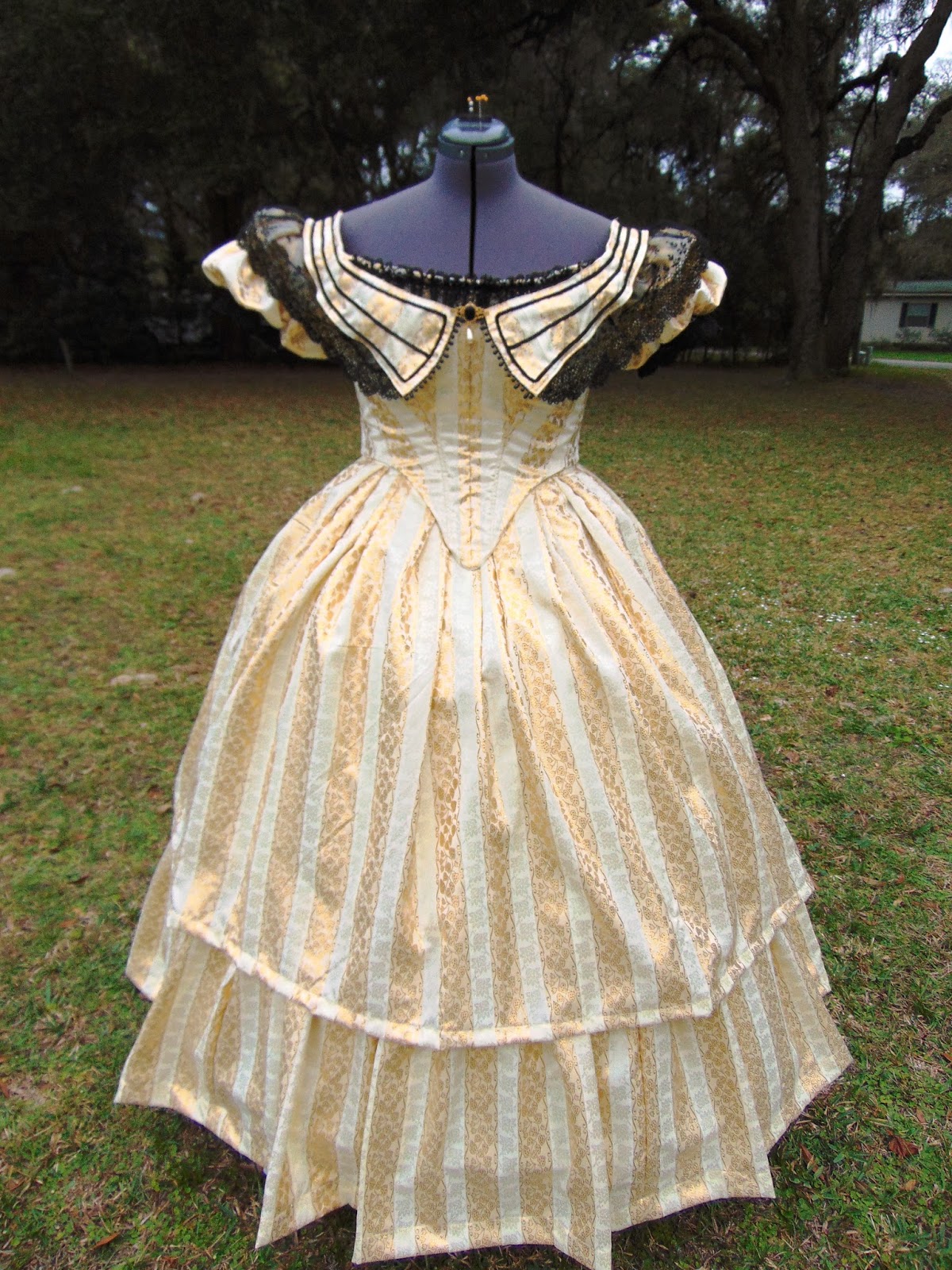 1850s ball gown