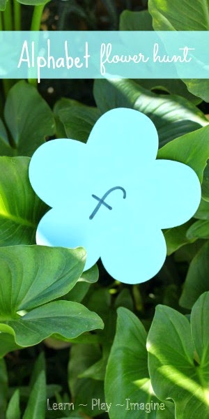 Go on a flower alphabet hunt to make learning fun!  Spring activity for preschool.