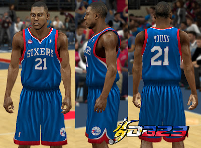 NBA 2K13 Philadelphia 76ers Alternate Blue Jersey