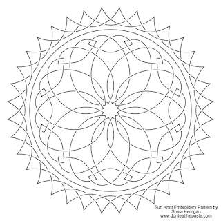 Embroidery pattern- sun knotwork