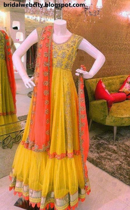 Cute Latest Bridal Mehndi Dresses & Jewelry www.bridalwebcity.blogspot.com Cute Latest Bridal Mehndi Dresses & Jewelry