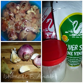 Ingredients for adobong atay ng manok