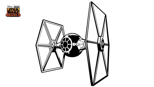 Tie Fighter Outline Coloring Pages Sketch Coloring Page.