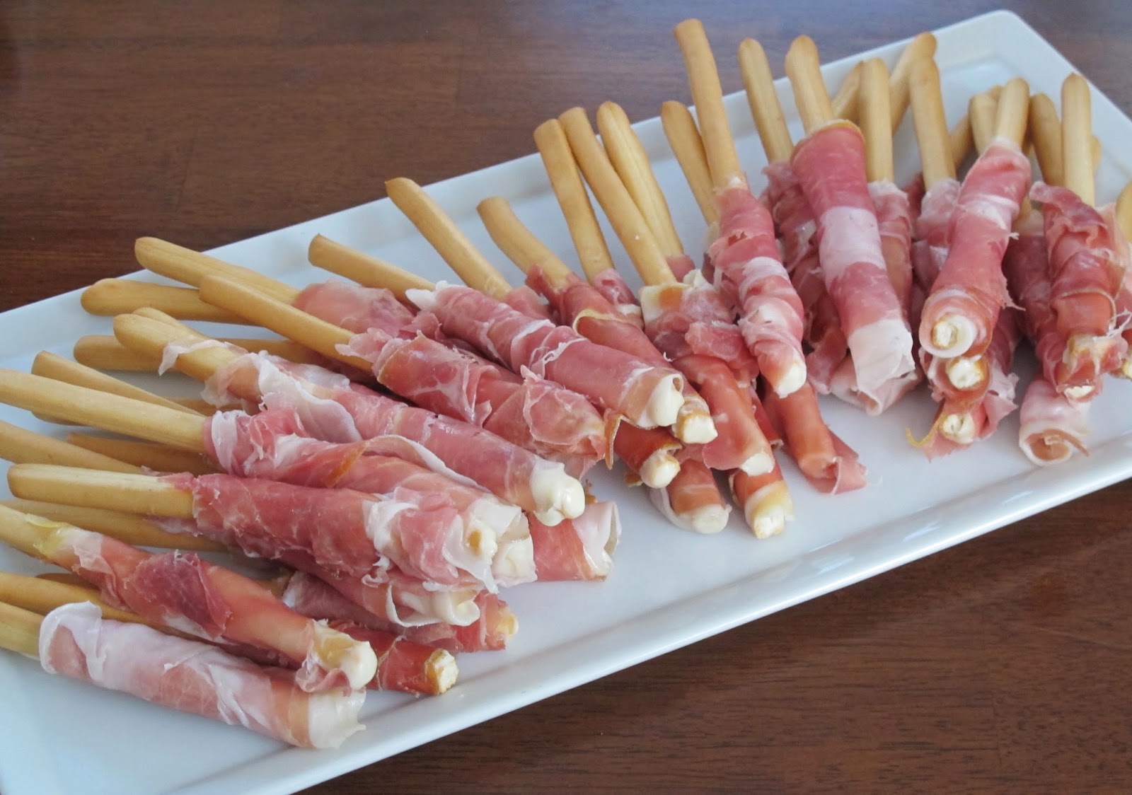 Kitchen Sink Diaries ProsciuttoWrapped Truffled Breadsticks