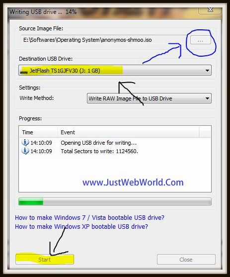 How to write iso file to usb drive