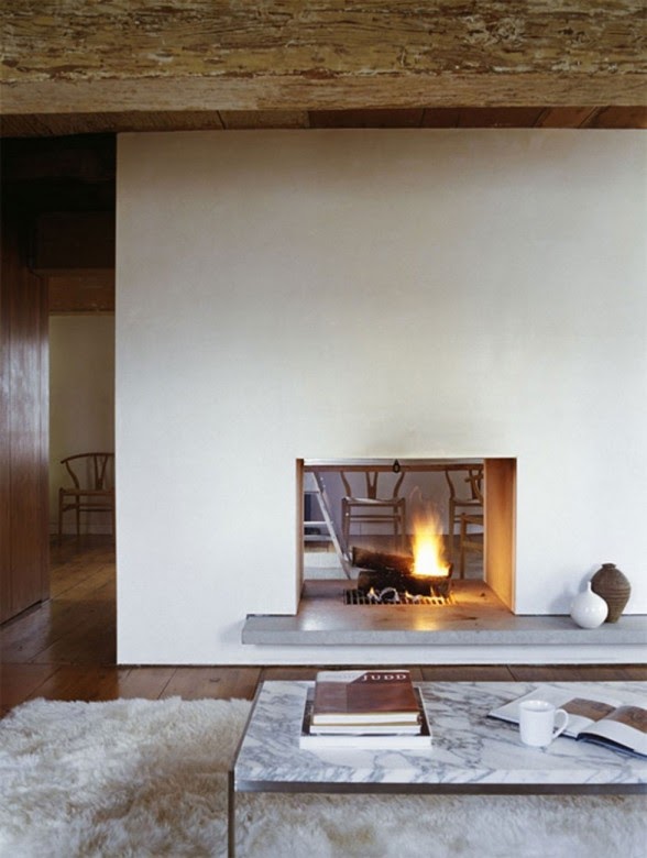 Nyc New York Townhouse Bathroom Simple White Fireplace