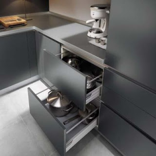 grey kitchen cabinet