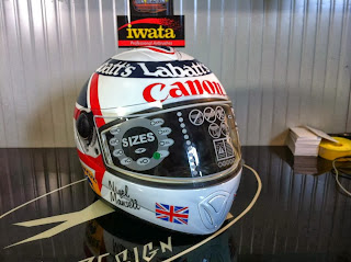 Aerografia casco replica Mansell
