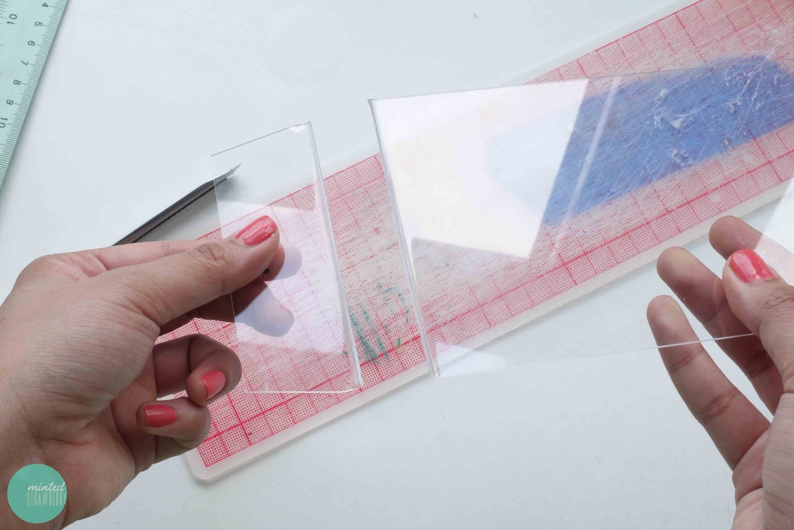 DIY Acrylic Statement Earrings Minted Strawberry