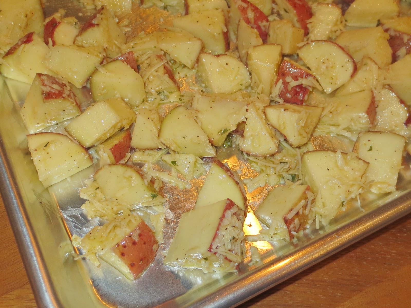 Kaitlin in the Kitchen Garlic Parmesan Roasted Potatoes