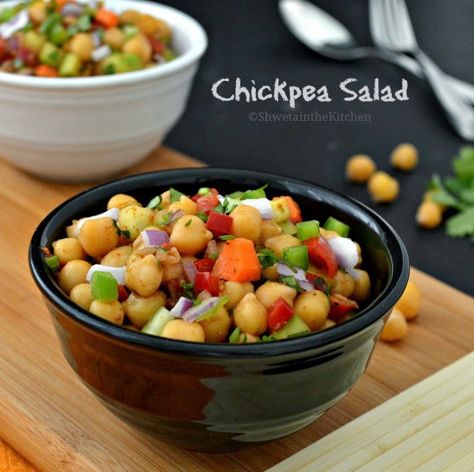 chickpea salad - garbanzo bean salad - chana salad