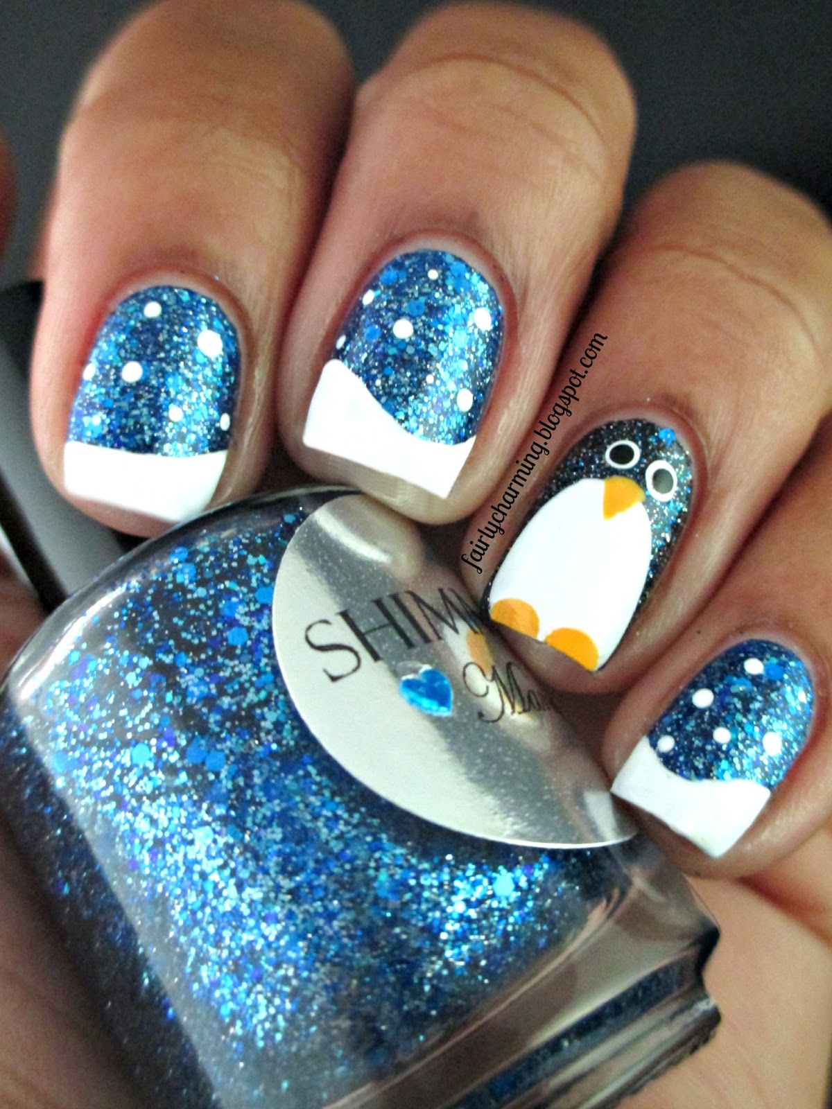 Fairly charming: a shimmery penguin.