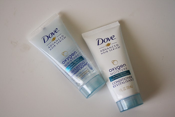 Dove Advanced Hair Series Oxygen Moisture Shampoo and Conditioner review PINCHme program freebie sample free ingredients beauty haircare