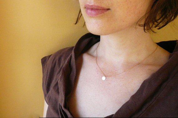 delicate gold necklace