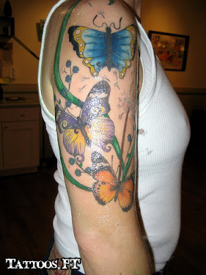 tattoos com Borboletas no braco