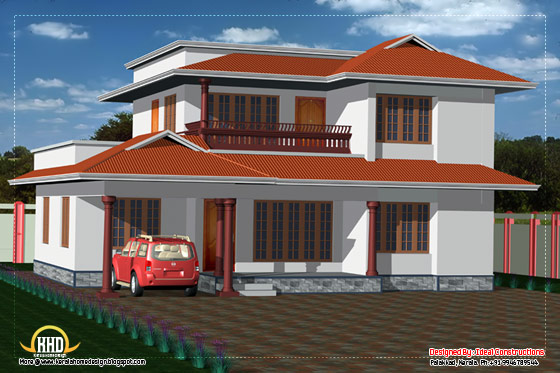 2 Story house elevation - 2050 Sq. Ft. (191 Sq. M.) (228 Square Yards)-  April 2012
