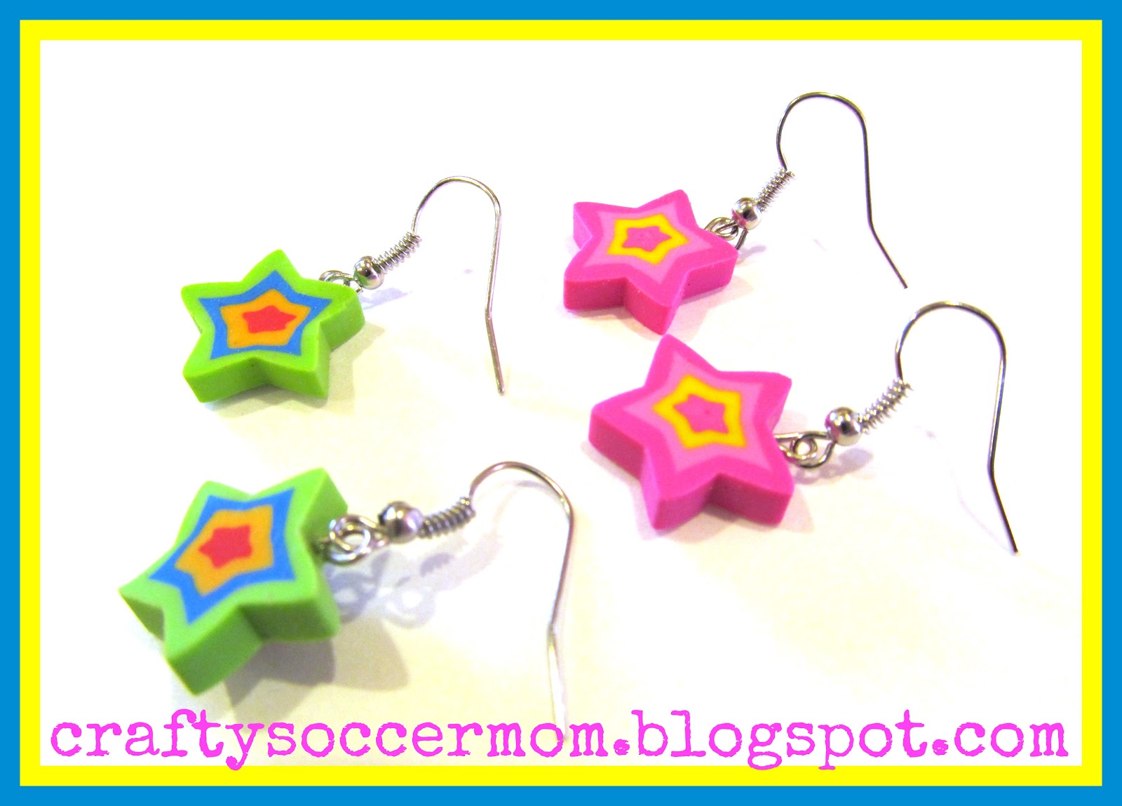 Crafty Soccer Mom Eraser Earrings