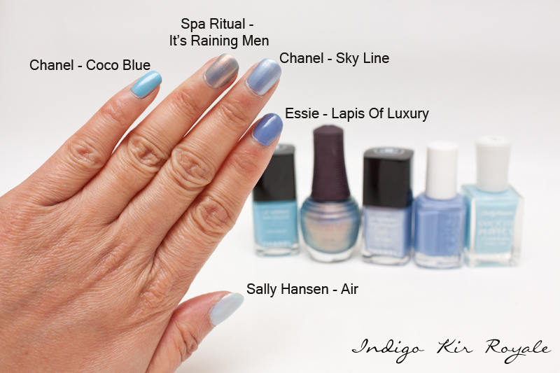 Indigo Kir Royale: Comparisons To Chanel Nail Vernis In 'Sky Line