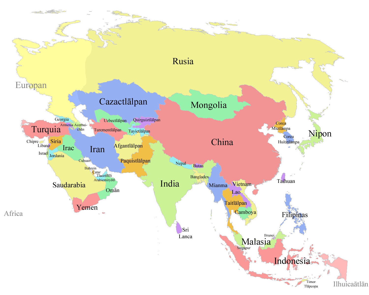 Blog de Geografía e Historia 1ºESO IES La Flota: MAPA DE ASIA POLÍTICO