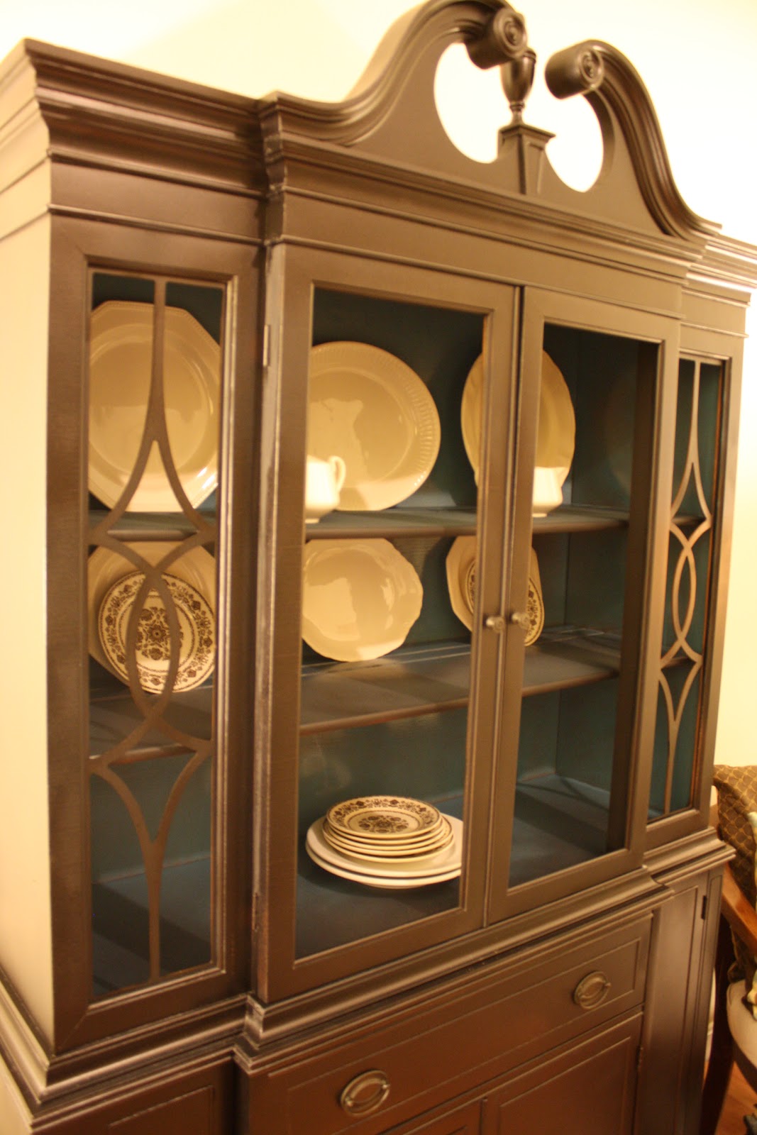 Living Room Updates Spray Painted China Makeover Made by Carli