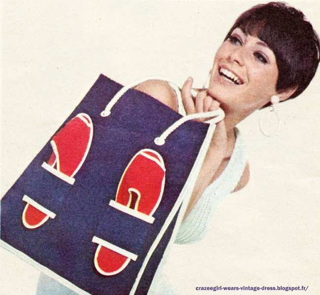 navy tote bag Accessories  1966 60s 1960
