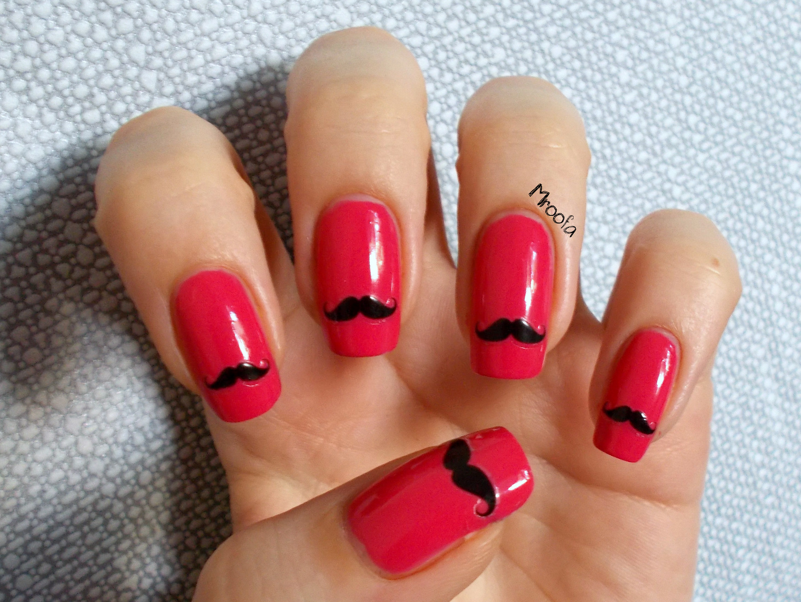 Mustache Nail Art for Short Nails on Pinterest - wide 10