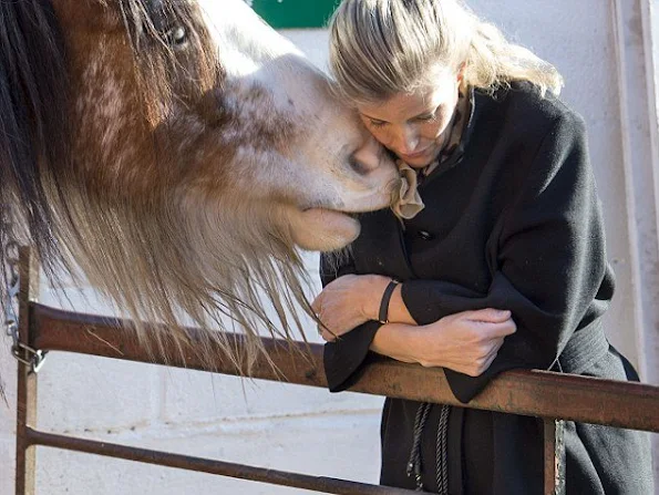 The Countess of Wessex during a visit to Remus Memorial Horse Sanctuary