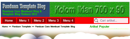 Membuat Header Blog Menjadi Dua Kolom Membuat Header Blog Menjadi Dua Kolom