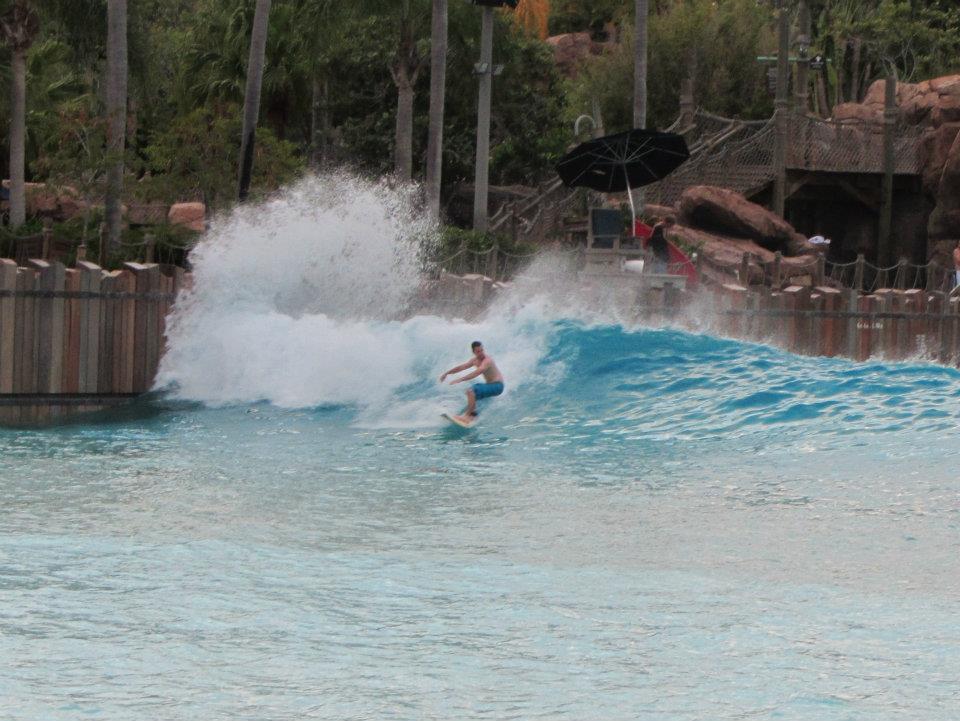Surfing at Typhoon Lagoon I Run For Wine