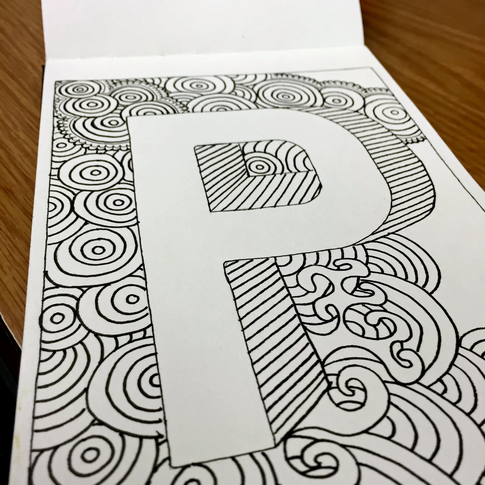 Draw Doodle And Decorate Block Letters P V Q F