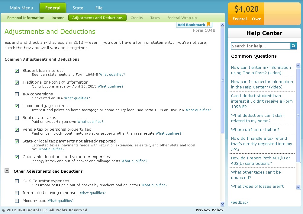 A Detailed Look Inside H&R Block's Online Tax Preparation Platform