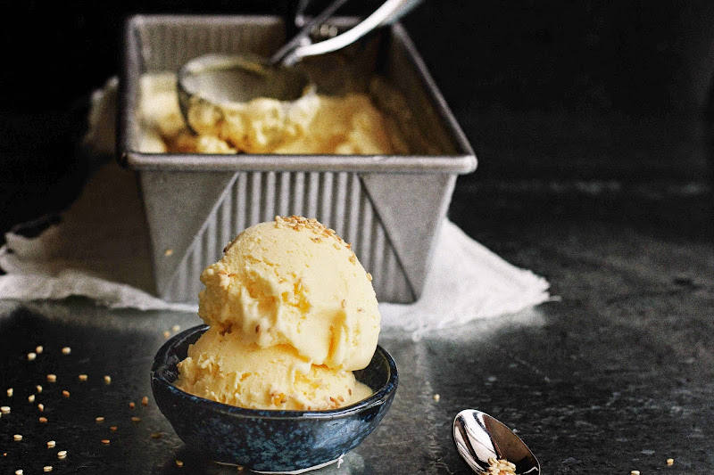 Milk and Honey Toasted Sesame Seed Ice Cream