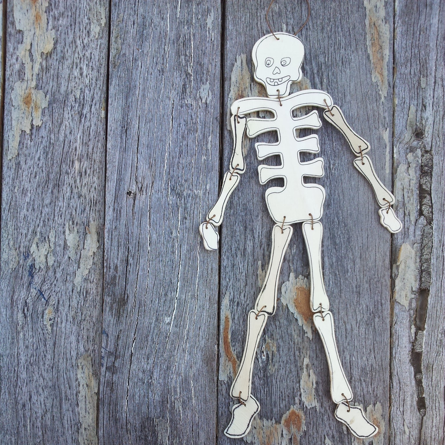 tea and craft Washi taped wooden skeletons