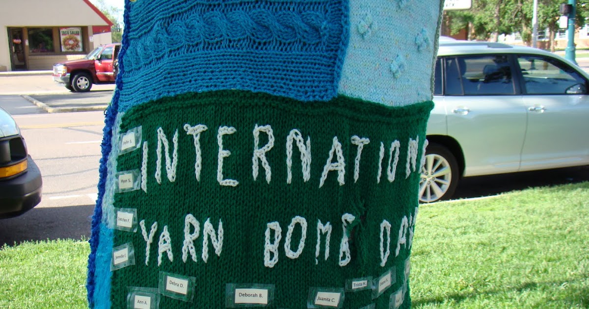 Travel with Us International Yarn Bomb Day in Colorado Springs