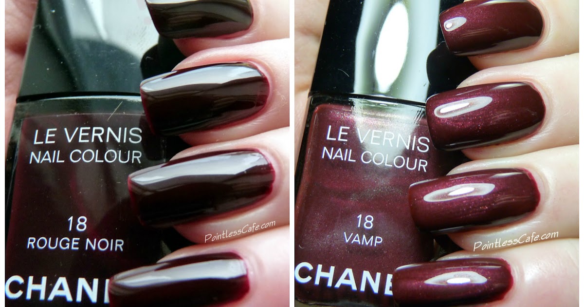 Marias Nail Art and Polish Blog: Chanel Rouge Argent/Metallic Vamp and Rouge  Tres Noir/Very Vamp, Vamp Trilogy 1994 - Collaboration Saturday
