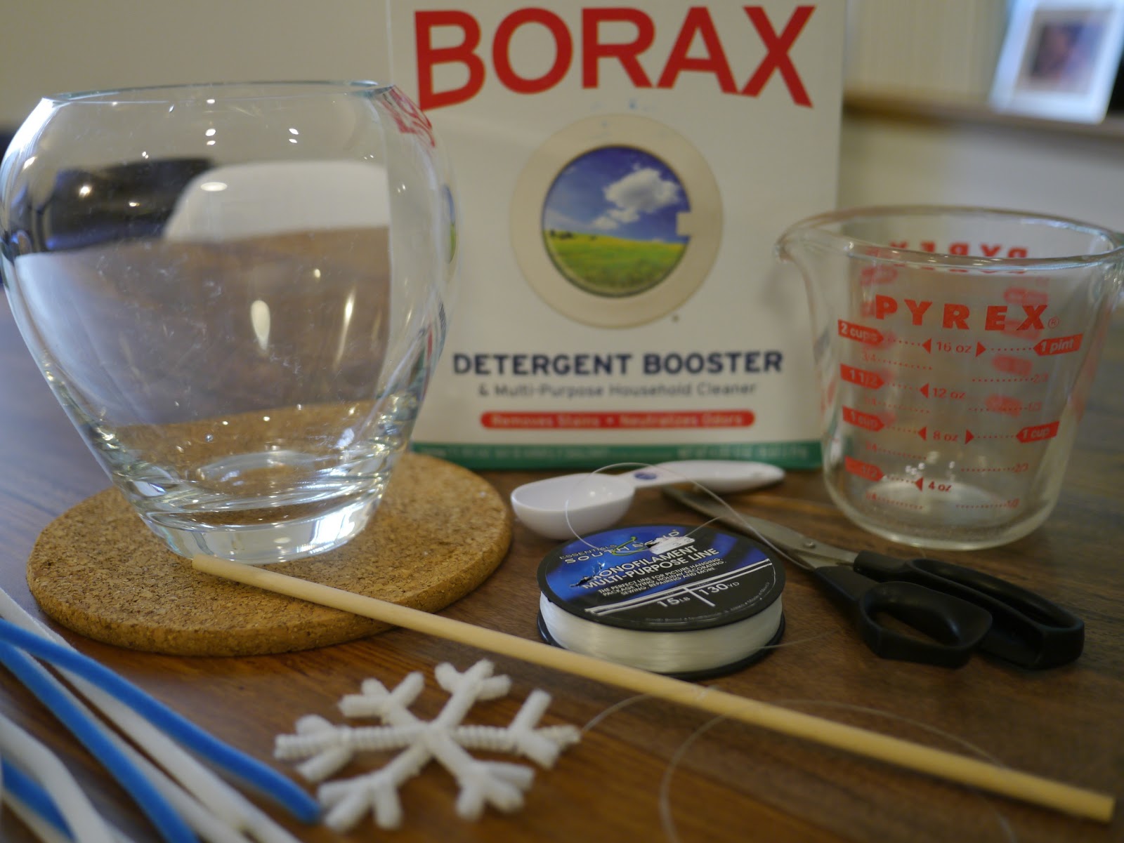 Everything you'll need to make your crystal snowflakes